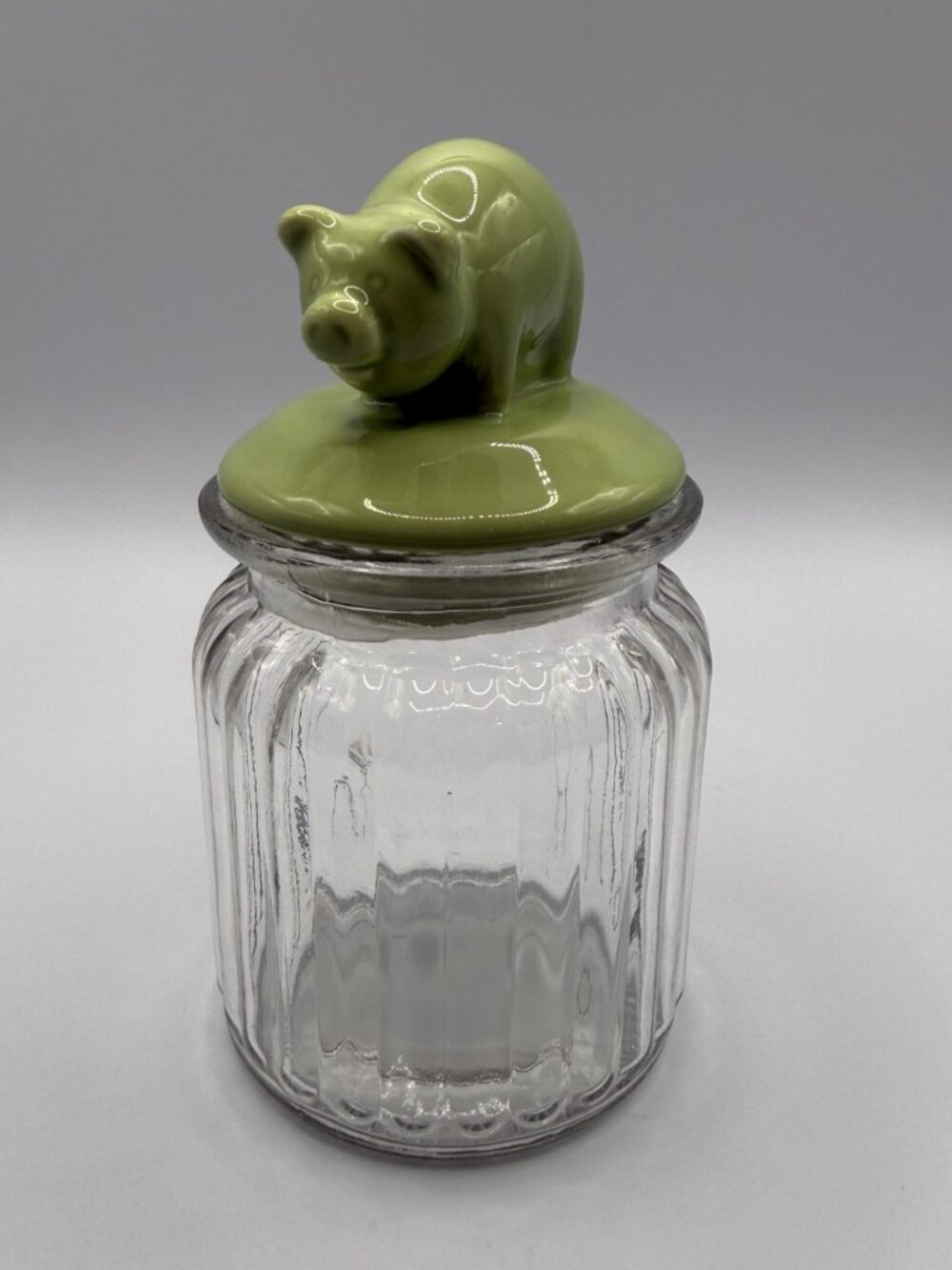 Decorative Jar with Piggy Lid